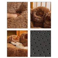 Petmonde-Canapé lit lavables pour animaux de compagnie, lit pour chiots, chats, et chiens-Marron-S 50cm-Petmonde