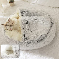 Petmonde-Lit en peluche pour chat, panier de couchage chaud pour petit chien et chat-1-50x50cm-Petmonde