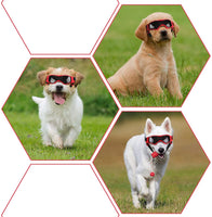 Petmonde-Lunettes de soleil réglables pour chiens de petite et moyenne race, protection UV, faciles à porter, accessoire pour chien-Rouge-S-Petmonde