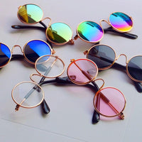 Petmonde-Lunettes de soleil rondes pour chats, lunettes réfléchissantes pour petits chiens, Accessoires parfaits pour photos--Petmonde