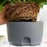 Petmonde-Pot hydroponique pour plante doté d'un système d'arrosage automatique et d'un réservoir d'eau intégré--Petmonde