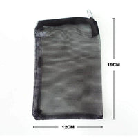 Petmonde-5x sac de maille fermeture éclair pour stockage nouilles en céramique charbon actif filtration bio anneaux substrats-Filtration et pompes-19x12 cm noir-Petmonde