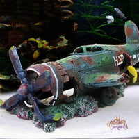 Petmonde-Avion coulé grande taille en résine décoration aquarium cachette poisson crevette-Decoration--Petmonde