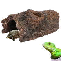 Petmonde-Grotte pour serpent gecko tronc d'arbre cachette reptile-Decoration--Petmonde