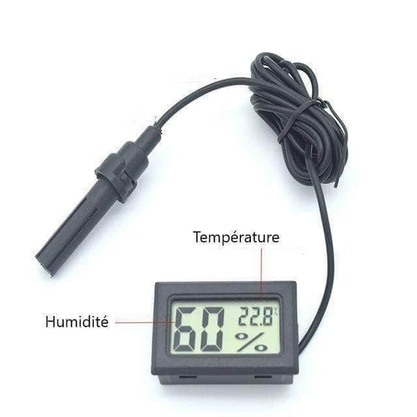 Reptiler Thermomètre Numérique Hygromètre LCD Jauge de Température et  Humidité pour Terrarium Animaux Domestiques Incubateur, Reservoir c4ae