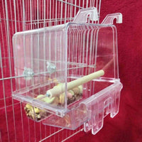 Petmonde-Mangeoire suspendu intérieur-extérieur pour oiseaux avec perche en bois accessoire pour cage à oiseaux-oiseau--Petmonde