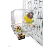 Petmonde-Mangeoire suspendu intérieur-extérieur pour oiseaux avec perche en bois accessoire pour cage à oiseaux-oiseau--Petmonde