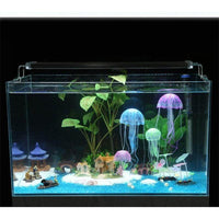 Petmonde-Méduse fluorescente anémone flottante suspendue en silicone souple décoration d'aquarium-Decoration--Petmonde