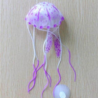 Petmonde-Méduse fluorescente anémone flottante suspendue en silicone souple décoration d'aquarium-Decoration-Violet-Petmonde