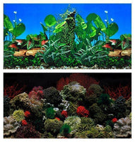 Petmonde-Photo de fond poster auto-adhésif monde sous-marin 3D pour aquarium 8 tailles-Decoration-008-40cm x 100cm-Petmonde