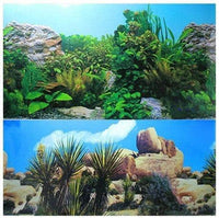 Petmonde-Photo de fond poster auto-adhésif monde sous-marin 3D pour aquarium 8 tailles-Decoration-012-30cm x 60cm-Petmonde