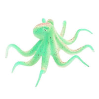 Petmonde-Pieuvre fluorescente poulpe en silicone avec ventouses décoration d'aquarium-Decoration-Vert-Petmonde