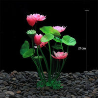 Petmonde-Plante artificielle de décoration aquarium fausse plante-Decoration-6x21cm rose-Petmonde