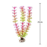 Petmonde-Plantes sous-marines artificielles décoration pour aquarium plusieurs tailles/couleurs-Decoration-rose-Petmonde