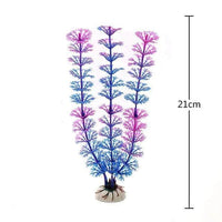 Petmonde-Plantes sous-marines artificielles décoration pour aquarium plusieurs tailles/couleurs-Decoration-violet 3-Petmonde