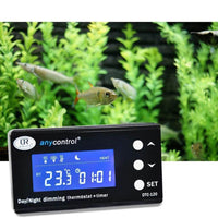Petmonde-Thermostat d'aquarium avec thermomètre affichage LCD de température sortie chauffage et sortie refroidisseur-Accessoires--Petmonde